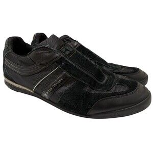Boss Orange By Hugo Boss Men Sz EU 42 US 9 Black Driving Loafer Slip On Sneakers